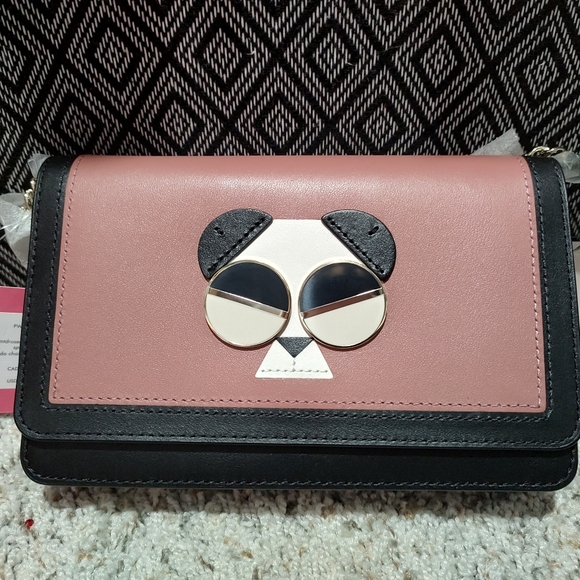 Kate spade gentle panda chain crossbody wallet - Picture 7 of 8